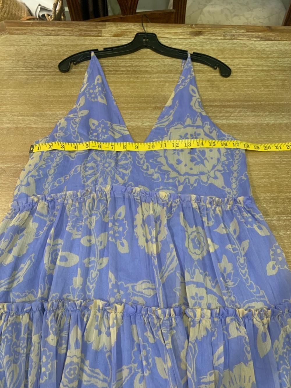 Free People Lavender and Beige Paisley V-Neck Maxi Dress - Picture 4 of 8